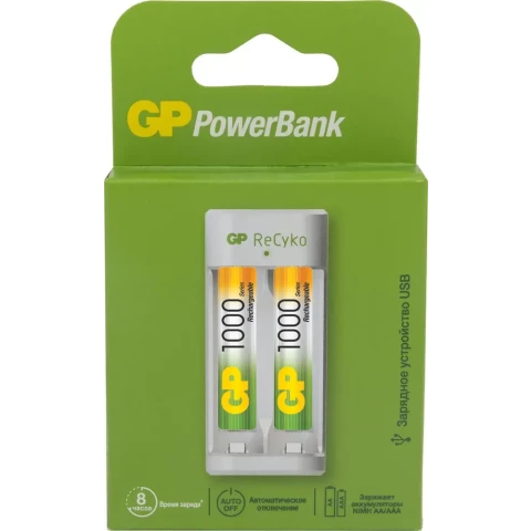 Зарядное устройство GP E211 + 2x AAA 1000mAh