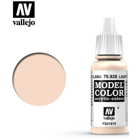 Краска Vallejo Model Color Light Flesh MC006 Matt, 17 мл