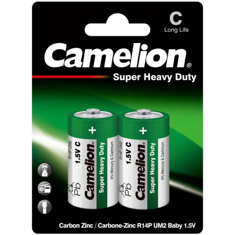 Батарейка Camelion Green (C, 2 шт)