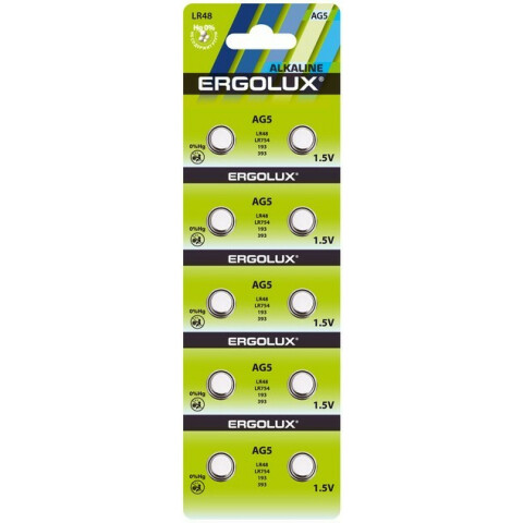Батарейка Ergolux (LR48, 10 шт)