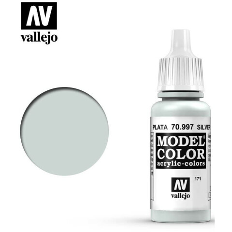 Краска Vallejo Model Color Silver MC171, 17 мл