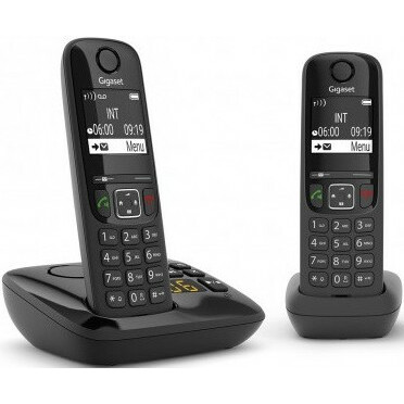 Радиотелефон Gigaset AS690A DUO Black