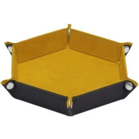 Лоток для кубиков MTGtrade жёлтый шестиугольный малый 17,5х17,5см