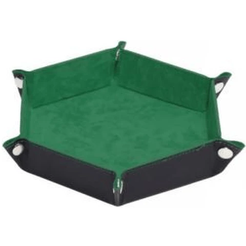 Лоток для кубиков MTGtrade зелёный шестиугольный малый 17,5х17,5см