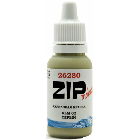 Краска ZIPMaket Paint model RLM 02 Gray, 15 мл