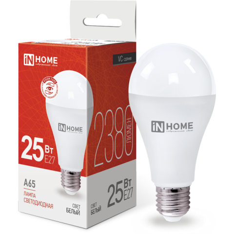 Светодиодная лампочка IN HOME LED-A65-VC (25 Вт, E27)