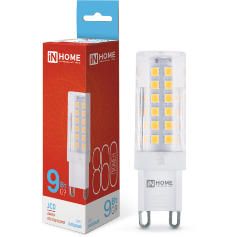 Светодиодная лампочка IN HOME LED-JCD (9 Вт, G9) 6500K