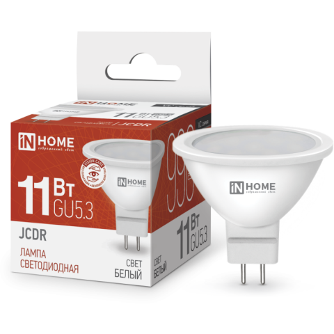 Светодиодная лампочка IN HOME LED-JCDR-VC (11 Вт, GU5.3) 4000K