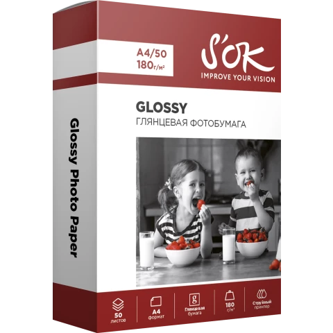 Бумага Sakura S'OK SA4180050G (A4, 180 г/м2, 50 листов)