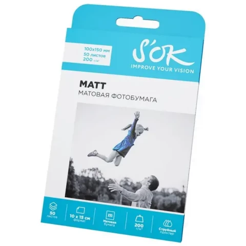 Бумага Sakura S'OK SA6200050M (10x15, 200 г/м2, 50 листов)