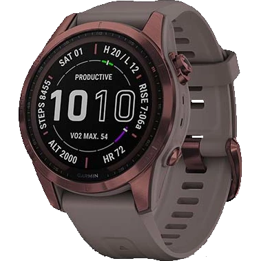 Умные часы Garmin Fenix 7S Sapphire Solar Dark Bronze Titanium with Shale Gray Band