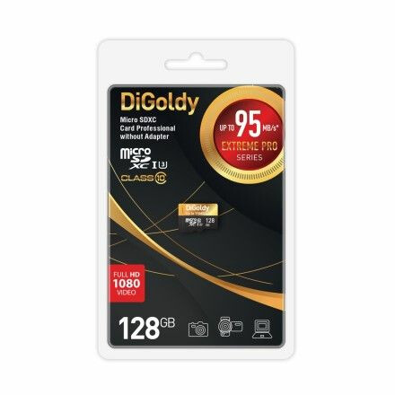 Карта памяти 128Gb MicroSD Digoldy