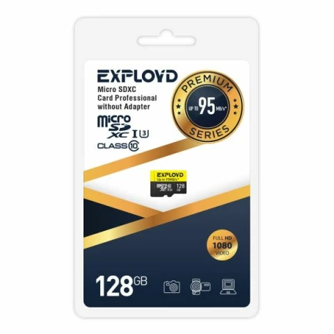 Карта памяти 128Gb MicroSD Exployd Premium