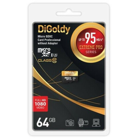 Карта памяти 64Gb MicroSD Digoldy Extreme Pro