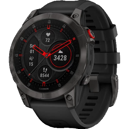 Умные часы Garmin Epix (Gen 2) Sapphire Black Titanium with Black Band