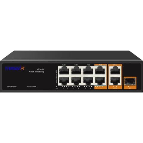 Коммутатор (свитч) TRASSIR TR-NS13111S-120-8POE