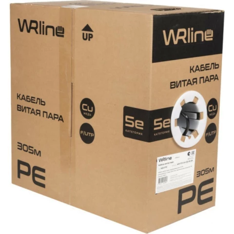 Кабель WRline F/UTP WR-FTP-4P-C5E-PE-BK, 305м