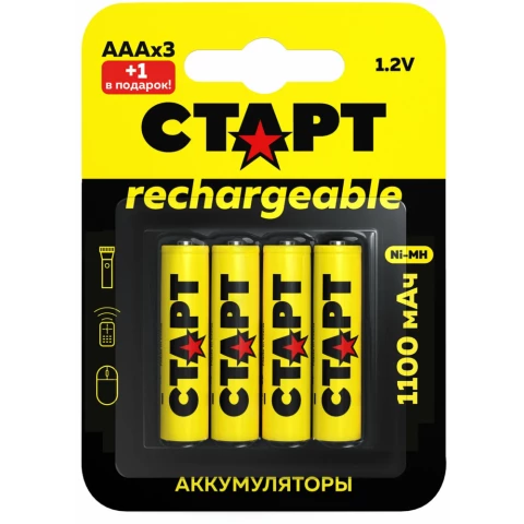 Аккумулятор СТАРТ (AAA, 1100mAh, 4 шт)