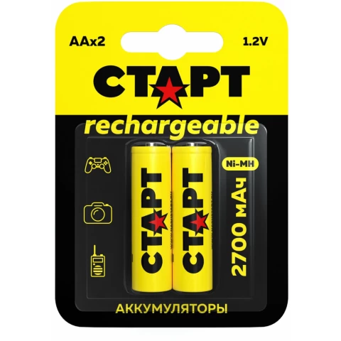 Аккумулятор СТАРТ (AA, 2700mAh, 2 шт)