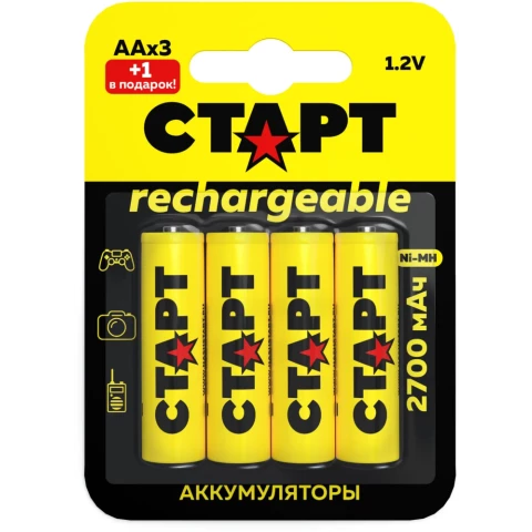 Аккумулятор СТАРТ (AA, 2700mAh, 4 шт)
