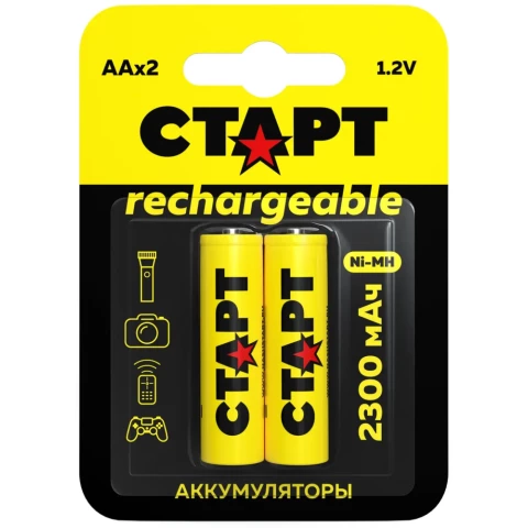 Аккумулятор СТАРТ (AA, 2300mAh, 2 шт)