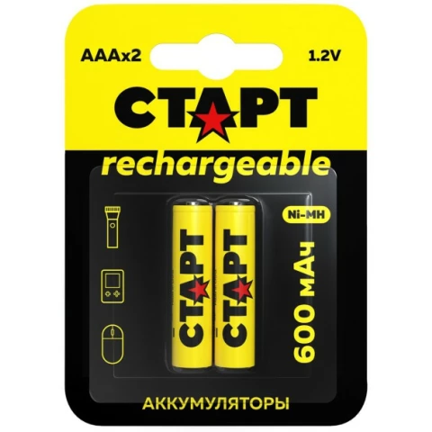 Аккумулятор СТАРТ (AAA, 600mAh, 2 шт)
