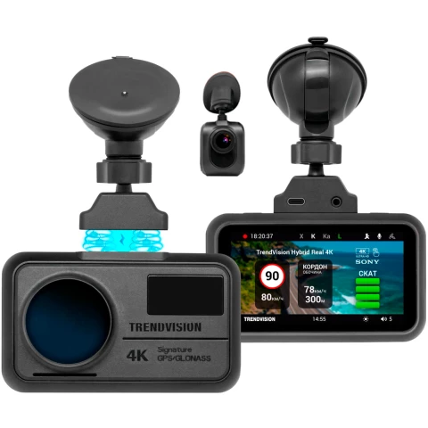 Автомобильный видеорегистратор TrendVision Hybrid Signature Real 4K 2CH