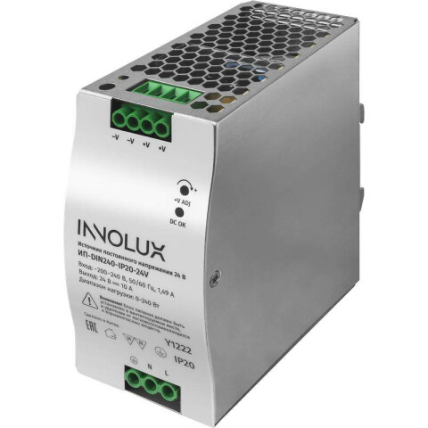 Блок питания для светодиодной ленты INNOLUX ИП-DIN240-IP20-24V