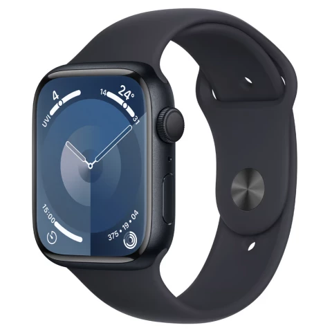 Умные часы Apple Watch Series 9 45mm Midnight Aluminum Case with Midnight Sport Band S/M (MR993LL/A)