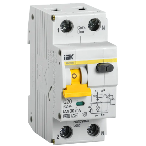 Автоматический выключатель дифференциального тока IEK MAD22-5-020-C-30