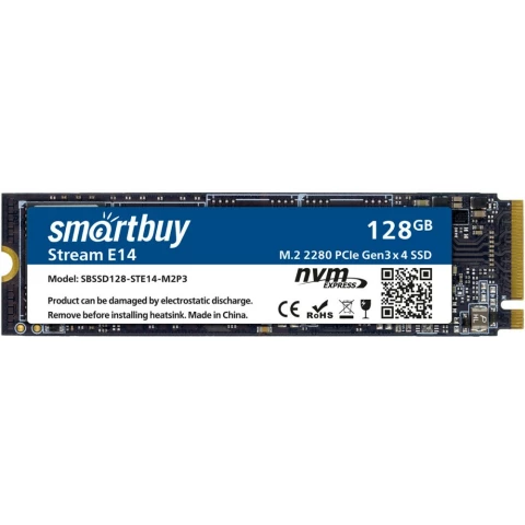 Накопитель SSD 128Gb SmartBuy Stream E14 (SBSSD128-STE14-M2P3)