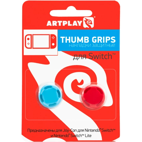Накладки на стики Artplays Thumb Grips Pro Red/Blue для Nintendo Switch