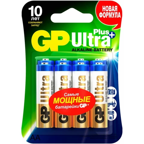 Батарейка GP 15A Ultra Plus Alkaline (AA, 8 шт)