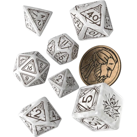 Набор кубиков Q Workshop The Witcher Dice Set Geralt - The White Wolf