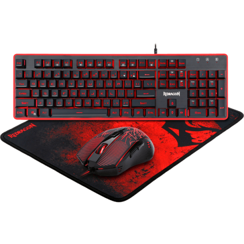 Клавиатура + мышь + коврик Redragon S107