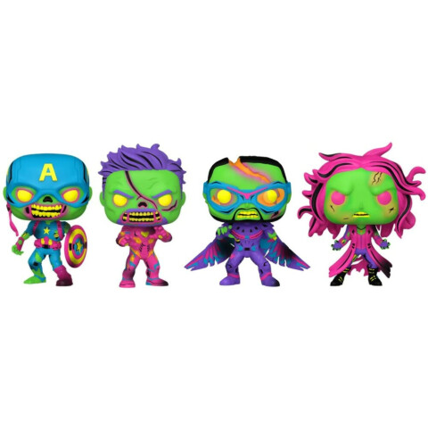 Фигурка Funko POP! Bobble Marvel What If Zombie Cap/Iron Man/Falcon/Scarlet W (4PK)