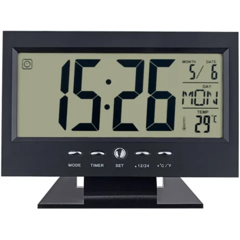 Часы-будильник Perfeo Set Black