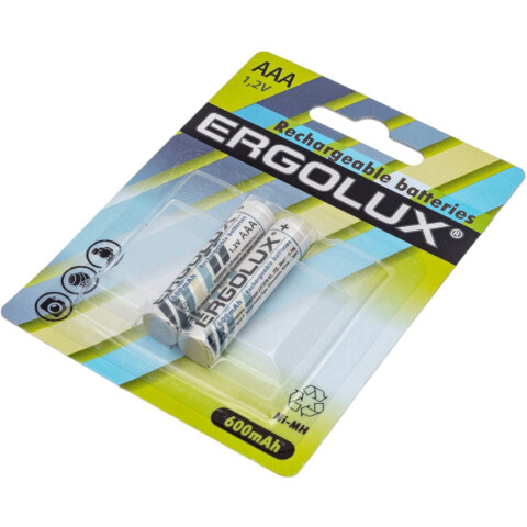 Аккумулятор Ergolux (AAA, 600mAh, 2 шт)