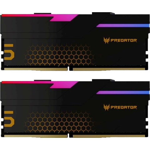 Оперативная память 32Gb DDR5 6400MHz Acer Predator Hermes RGB Black (BL.9BWWR.391) (2x16Gb KIT)