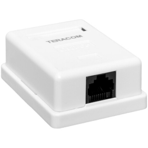 Розетка EKF TRC-WBOX-1RJ45-5EUTP-WH