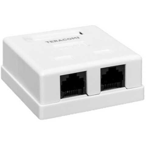 Розетка EKF TRP-WBOX-2RJ45-6UTP-WH