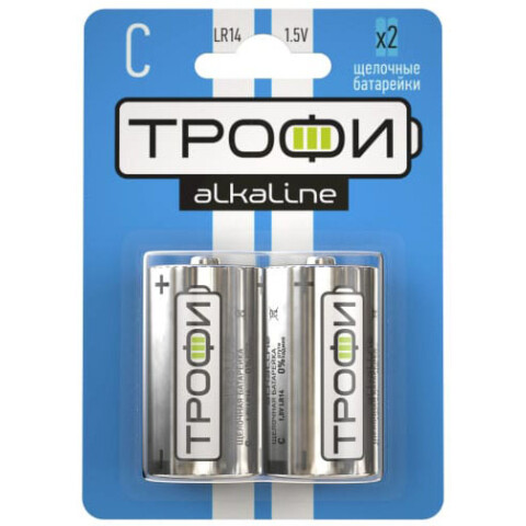 Батарейка Трофи (C, 2 шт)