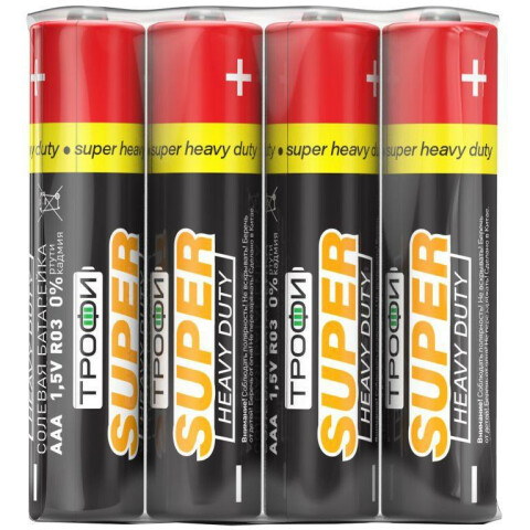 Батарейка Трофи R03-4S (AAA, 4 шт)