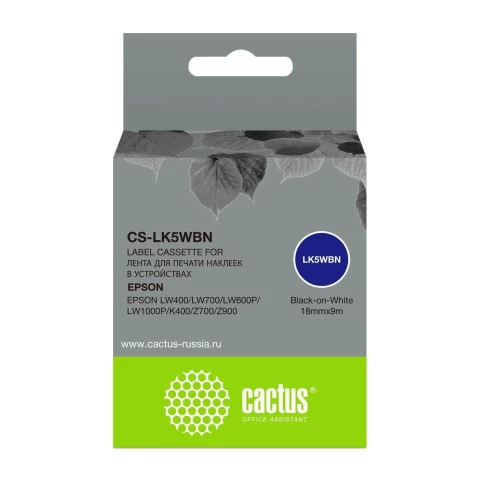 Ленточный картридж Cactus CS-LK5WBN Black