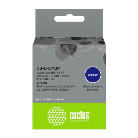 Ленточный картридж Cactus CS-LK5YBP Black