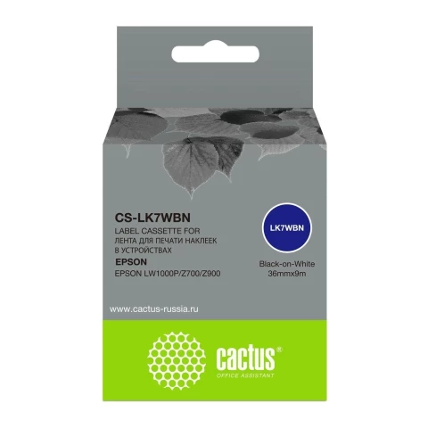 Ленточный картридж Cactus CS-LK7WBN Black
