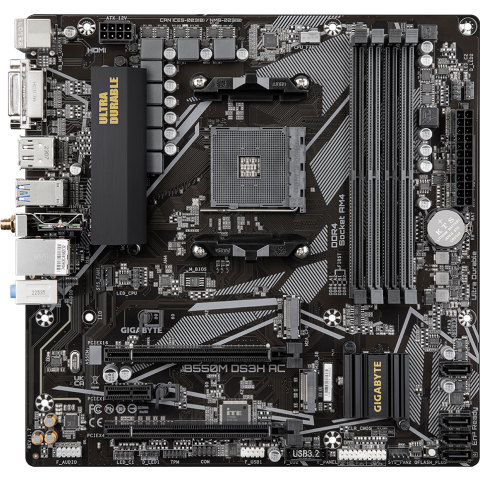 Материнская плата Gigabyte B550M DS3H AC v.1.7