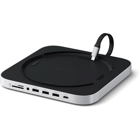 Док-станция Satechi Stand & Hub for Mac Mini/Studio With NVMe SSD Enclosure (ST-GMMSHS)