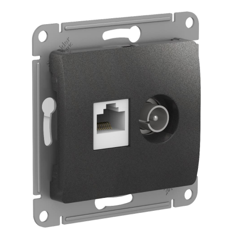 Розетка RJ-45/ТВ Schneider Electric Glossa GSL000789