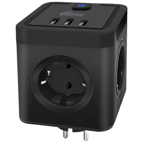 Сетевой фильтр Ritmix RM-043 Black